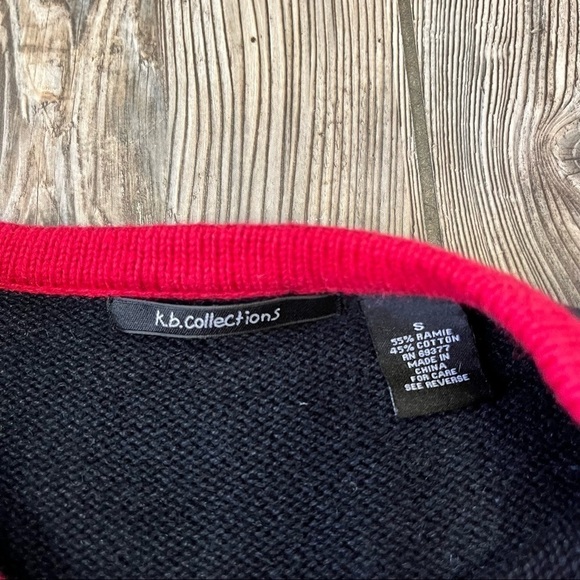 REINDEER Christmas Sweater Small KB Collections Cardigan - Picture 6 of 7